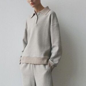Zara soft collared sweatshirt
